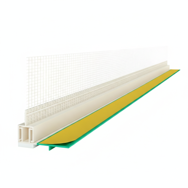 Anputzleiste mit Gewebe WDVS m.Teleskopleiste