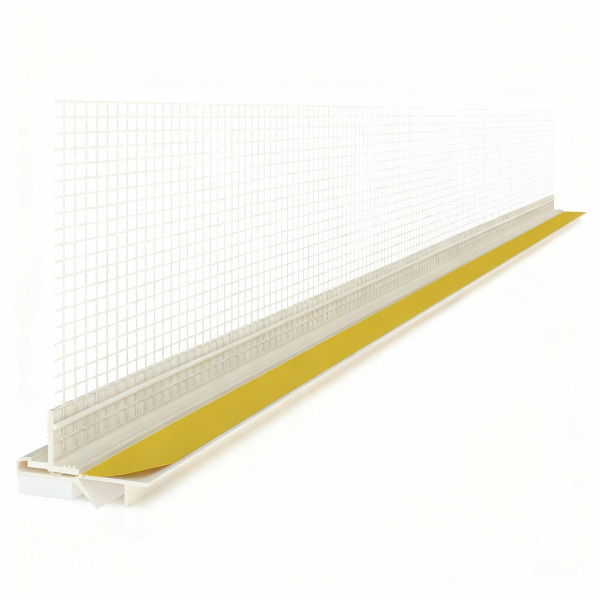 Anputzleiste mit Gewebe WDVS m.Schutzlippe