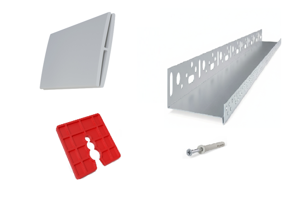 Sockelschiene Montageset f. ca. 25m